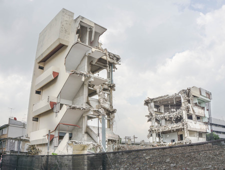 Destroy the buildingの写真素材