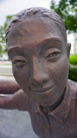 face sculpture emotion in environtment backgroundの写真素材