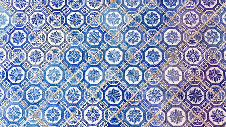 ceramic tile pattern from chines styleの写真素材