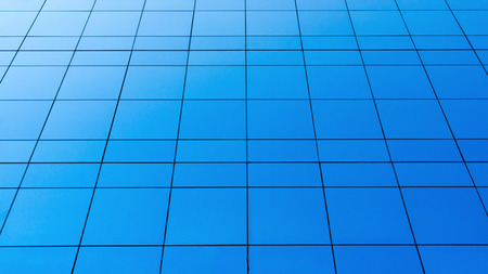 glass facade cloud on the modern buildingの写真素材