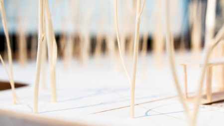 pattern wood branch Sticks and twigs with blur background