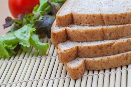 Bread and vegetablesの写真素材