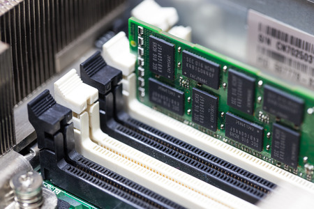 Installation of RAM on Computer.の写真素材