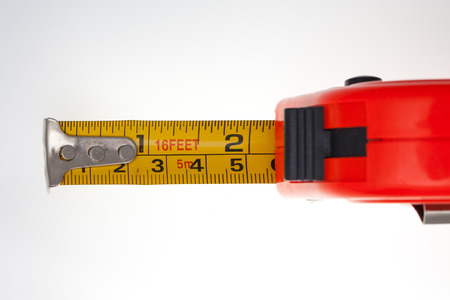 Orange Cartridges Meters on white background.の写真素材