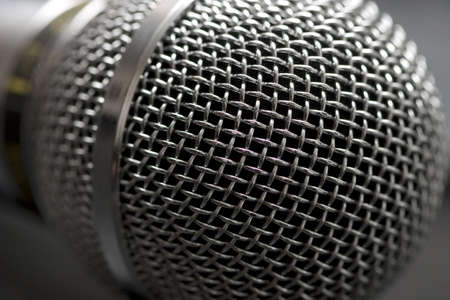 Microphone head (grille) close-up shotの写真素材