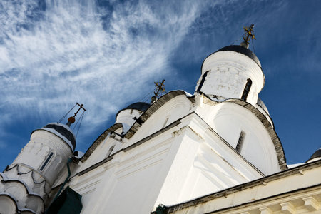 Pafnutievo-Borovsky monastery in winter. Cathedral of Christmas of our Lady.