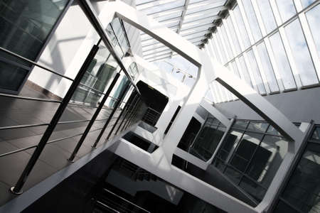 Modern office building interior. Tilt view.の写真素材