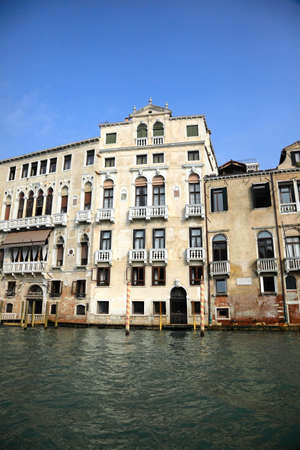 Bella Italia  series  Venice - the Pearl of Italy  Old buildings in a Grand Canal  Vertical composition の写真素材