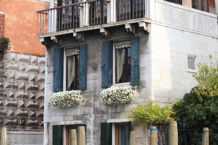 Bella Italia series  Venice - the Pearl of Italy  Windows of a Venice homes  Venice, Italy の写真素材