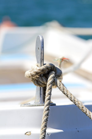 Sailors knot close-up  Vertical composition