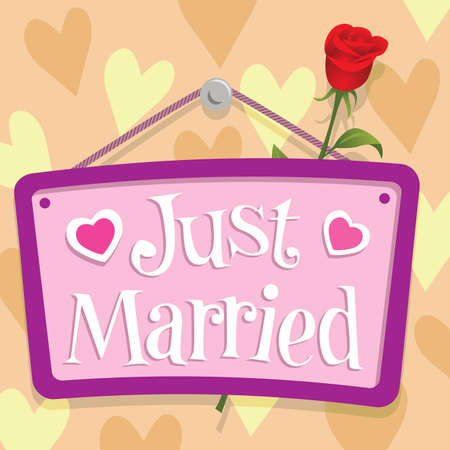 Just married - Vector eps8のイラスト素材