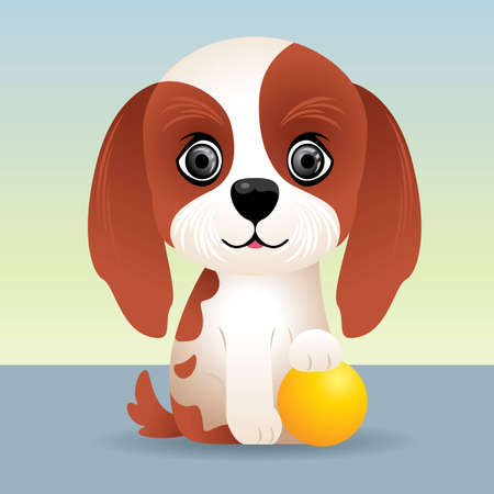 Baby Animal collection: Puppy Dogのイラスト素材