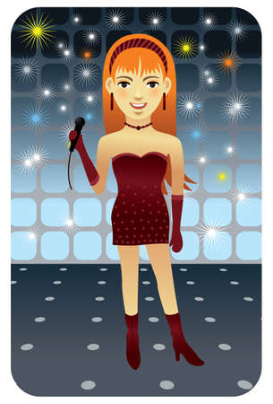 Pop Singer. More active people im my protfolio.のイラスト素材