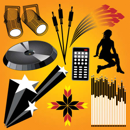 Design Elements. Vector set with various objects, all fully scalable and editable.のイラスト素材