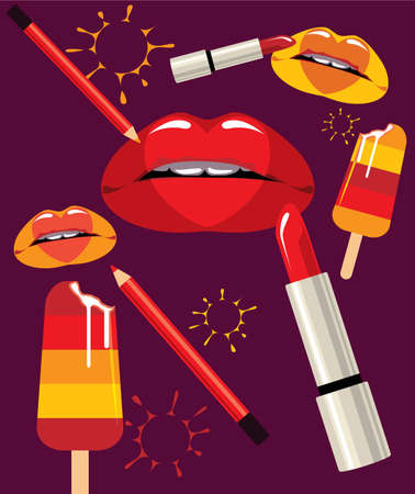 Flaming Lipsのイラスト素材