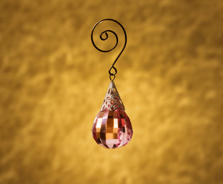 decoration of glass on a gold background