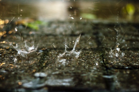 frozen rain. Drops of rain on the rocks close upの写真素材