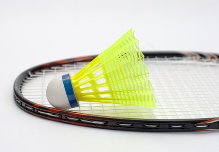 Badminton racket and shuttlecockの写真素材
