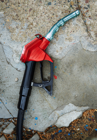 Old Gasoline Pump Nozzleの写真素材