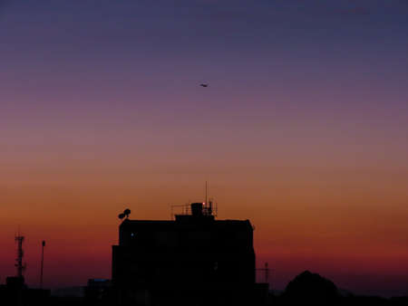 Beautiful colors at the end of a Bogota afternoonの写真素材