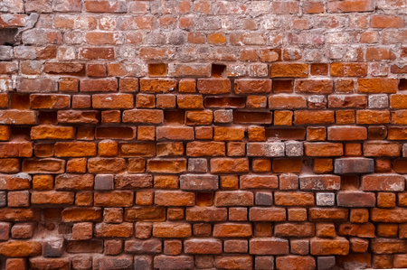 Texture of red brick wallの写真素材