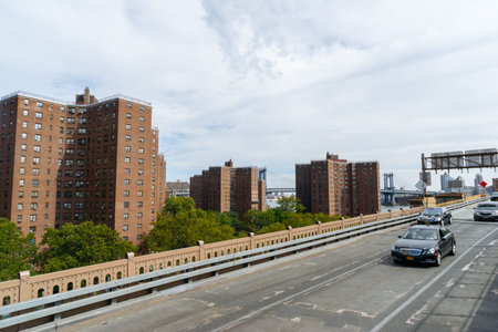 New York, USA - September 21, 2015: Condo Building near Brooklyn bridge in New York.
