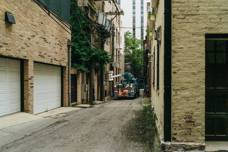 Chicago, USA - September 25, 2015: Lorri on a lane.のeditorial素材
