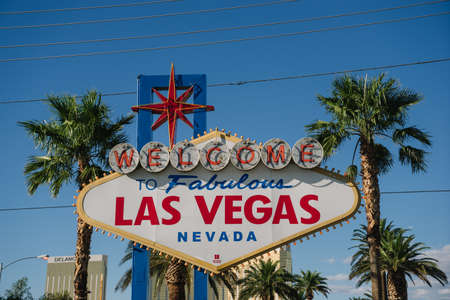 Las Vegas, USA - October 3, 2015: Welcome To Fabulous Las Vegas Nevada Sign.のeditorial素材