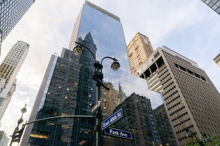 New York, USA - September 23, 2015: The skyscrapers of New York is one of the main symbols of the...