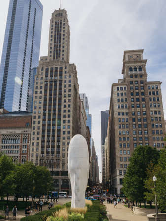 Millennium Park, Chicago, USA - September 24, 2015: Millennium Park in Chicago, Illinois.のeditorial素材