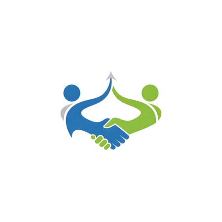 Adoption and community care Logo template vector icon design. Handshake icon.の素材