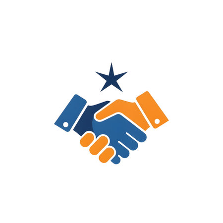 Handshake Icon Logo Design Element. Can be used for Handshake icon, business icon, and more.の素材