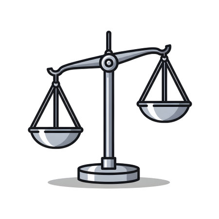 Scales of justice character cartoon style vector illustration for design and webの素材