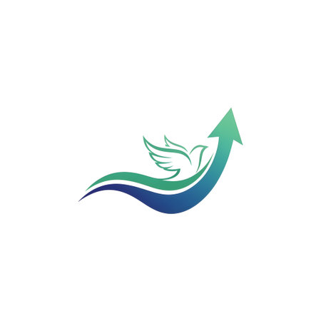 Dove Bird Logo Template vector icon illustration designの素材