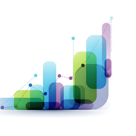 Colorful graph on white background. Vector illustration. Eps 10.の素材
