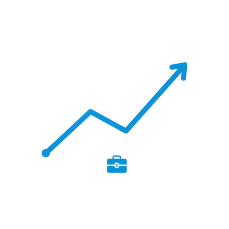 Business graph icon, vector illustration. Flat design style eps 10の素材