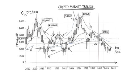 Graphs and charts of the stock market on a white background.の素材