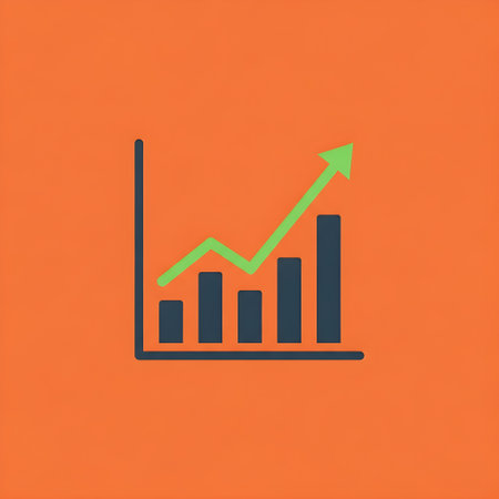 Growing graph icon. Flat design style eps 10 vector illustration.の素材