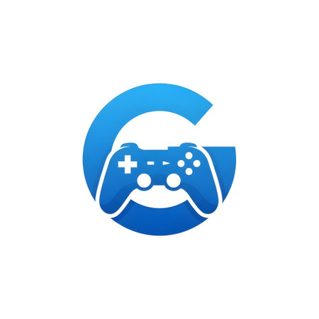 G Game Logo Icon Design Element. Game controller icon design concept.の素材