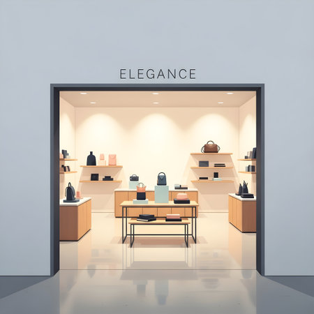 Elegance store interior. 3d rendering, 3d illustration.の素材