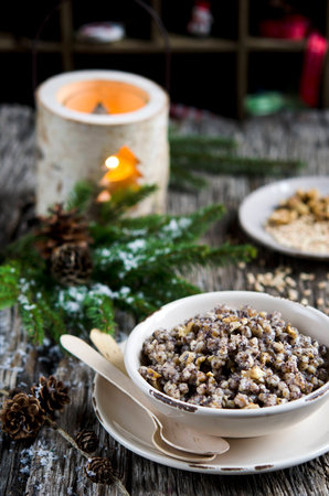Kutia, traditional Christmas dish in Ukraine and  Polandの写真素材