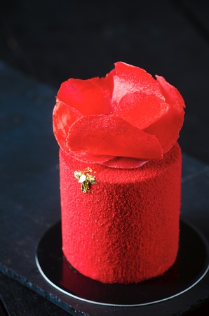 Cake with strawberry mousseの写真素材