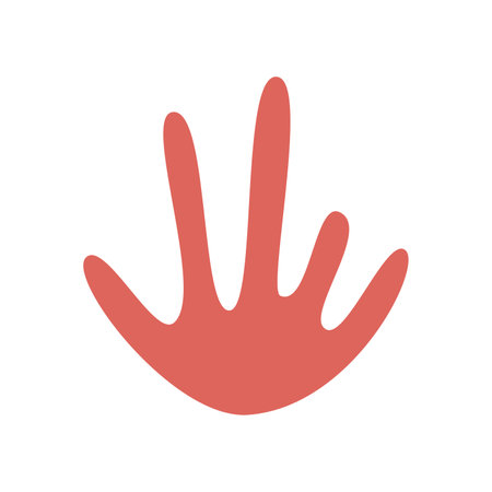 Vector abstract red coral in flat design. water plant. Sea algae.のイラスト素材