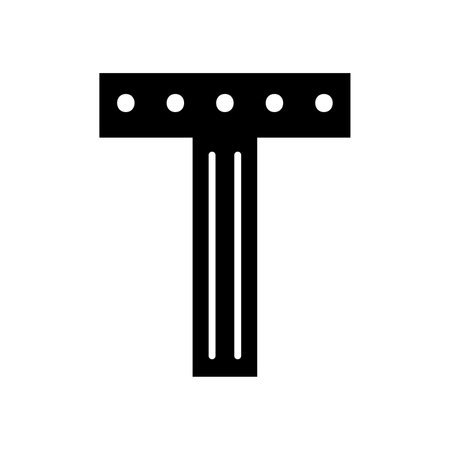 Black and white Scandinavian ornate letter T. Folk font. Letter T in Scandinavian style.のイラスト素材