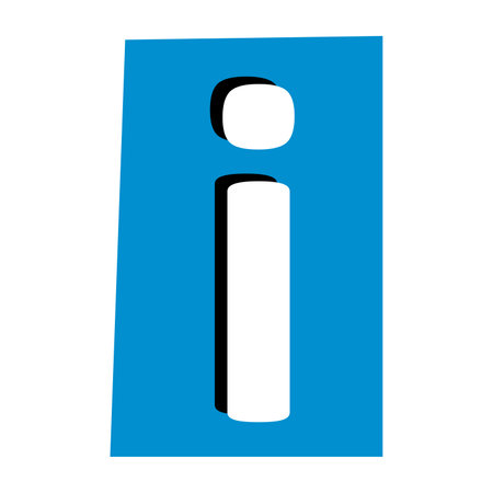 Vector ransom letter i. Latin letter cut-outs from newspaper or magazine. criminal character. ransom colorful letter i.のイラスト素材