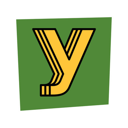 Vector ransom letter y. Latin letter cut-outs from newspaper or magazine. criminal character. ransom colorful letter y.のイラスト素材