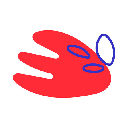 Vector abstract shape with leaves. modern ornaments. abstract clip art.のイラスト素材