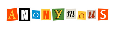 anonymous word. ransom text. Newspaper Clipping. anonymous message. Letters cut-outs from newspaper or magazine.のイラスト素材