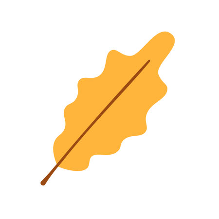 vector autumn leaf. Fall yellow oak leaf. gold leaves. Autumn oak tree.のイラスト素材