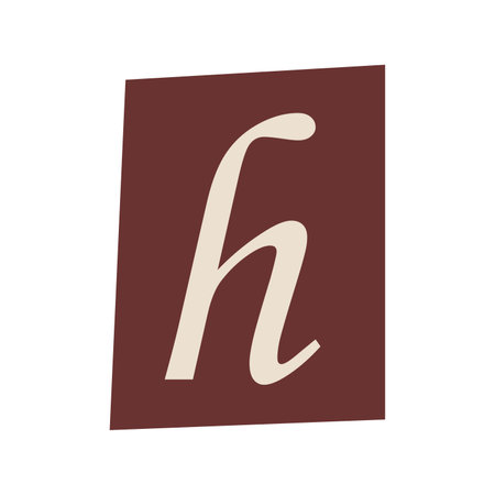 Vector ransom letter h in y2k style. Latin retro letter cut-outs from newspaper or magazine. criminal character. ransom colorful letter h.のイラスト素材